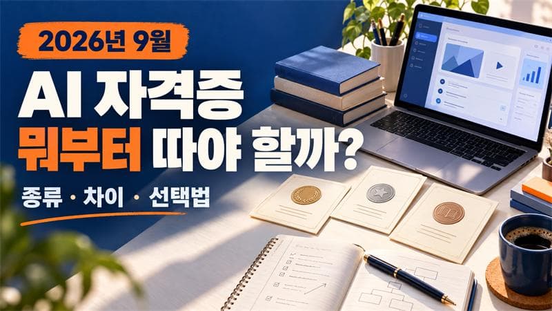 AI 자격증, 지금 따볼 만한 것은? 2026년 9월 종류와 선택법 정리