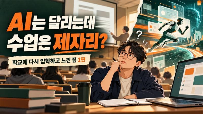 학교에 다시 입학을 하고 보니 느끼는 점 1편 — AI는 달리는데 수업은 제자리?
